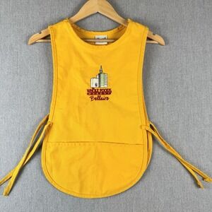 Vintage Whole Foods Market Bellaire Child Apron Made USA Yellow‎